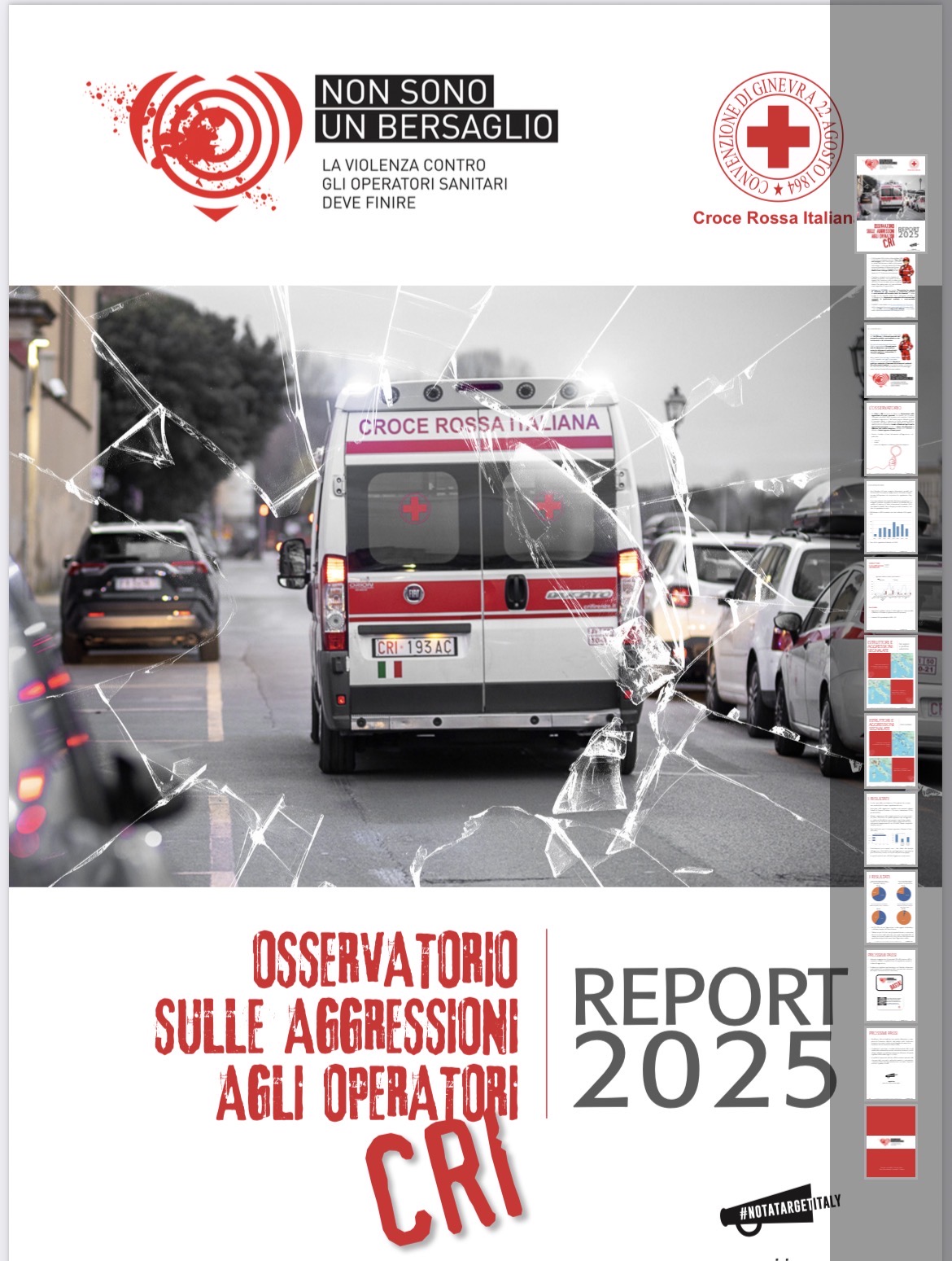 CROCE ROSSA ITALIANA: IL 68,41% DELLE AGGRESSIONI AGLI OPERATORI AVVIENE DURANTE IL TRASPORTO IN AMBULANZA