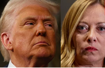 MELONI “SCIOCCA” TRUMP CHE, SI SCOPRE,  VORREBBE ALLONTANARE L’ITALIA, E NON SOLO, DALL’UE