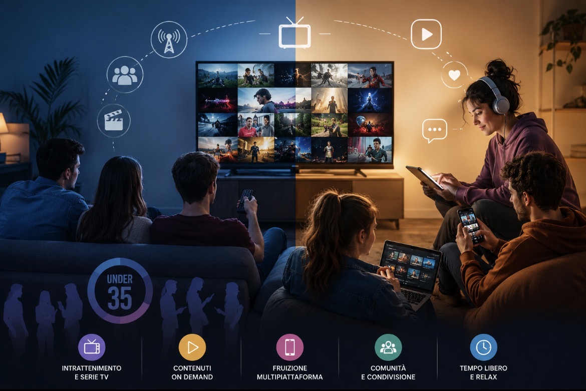 LA TV CONTINUA AD ATTRARRE I GIOVANI UNDER 35