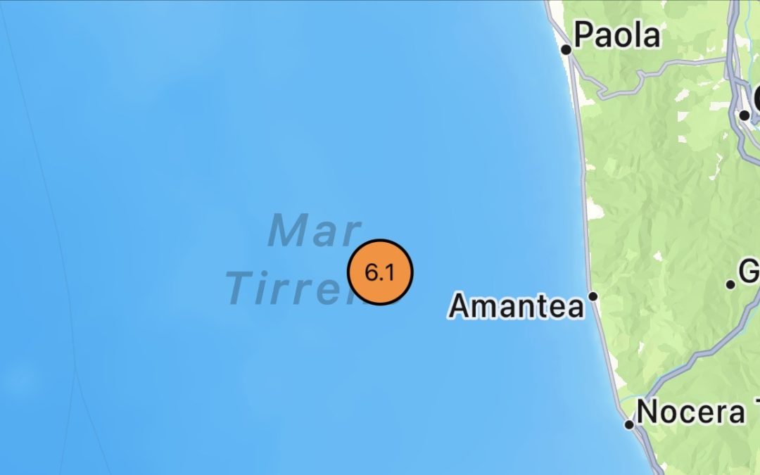 TERREMOTO MAGNITUDO 6.1 DI FRONTE LA COSTA CALABRA