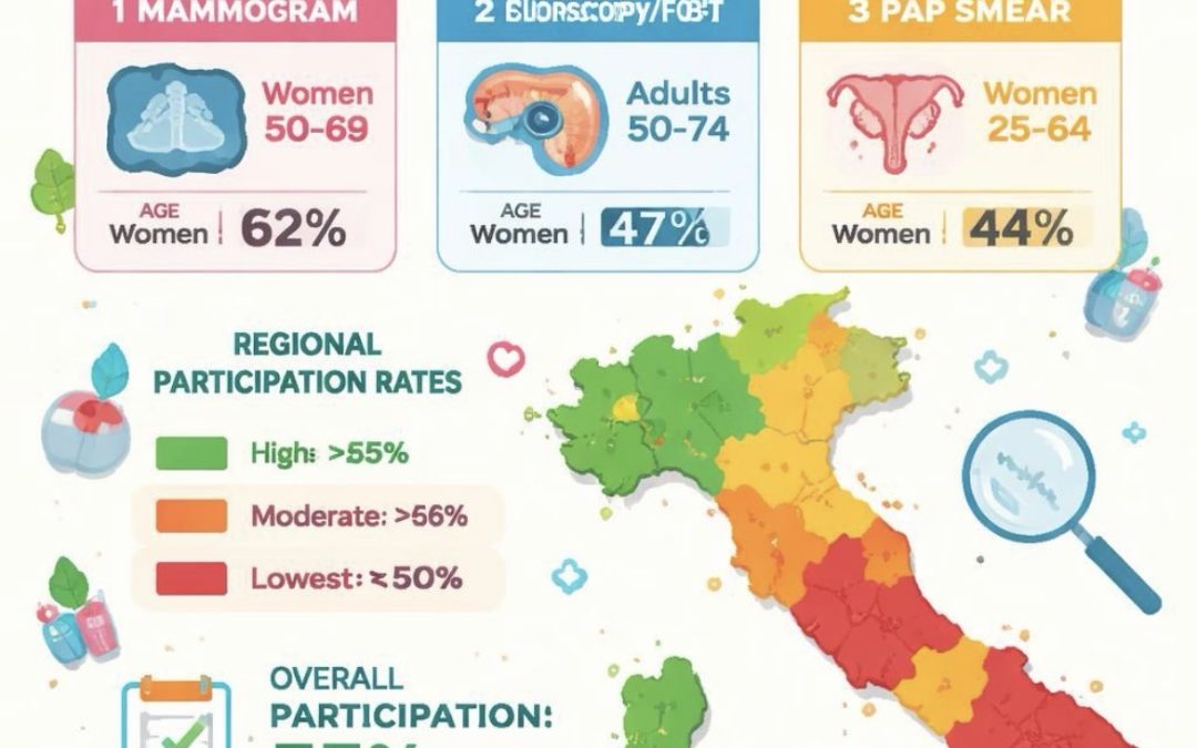 SCREENING ONCOLOGICI: NEL 2024, QUASI 8 MILIONI DI PERSONE FUORI DAI PROGRAMMI GRATUITI
