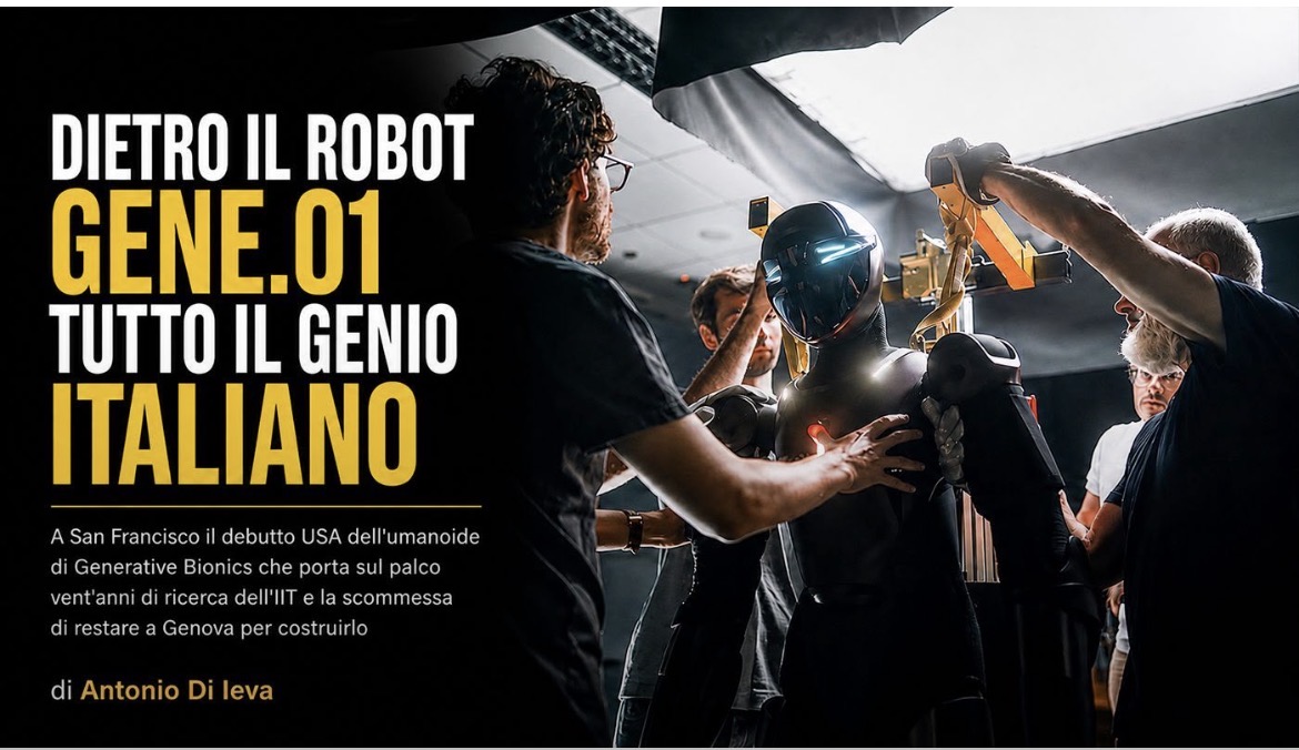DIETRO IL ROBOT GENE.01, TUTTO IL GENIO ITALIANO