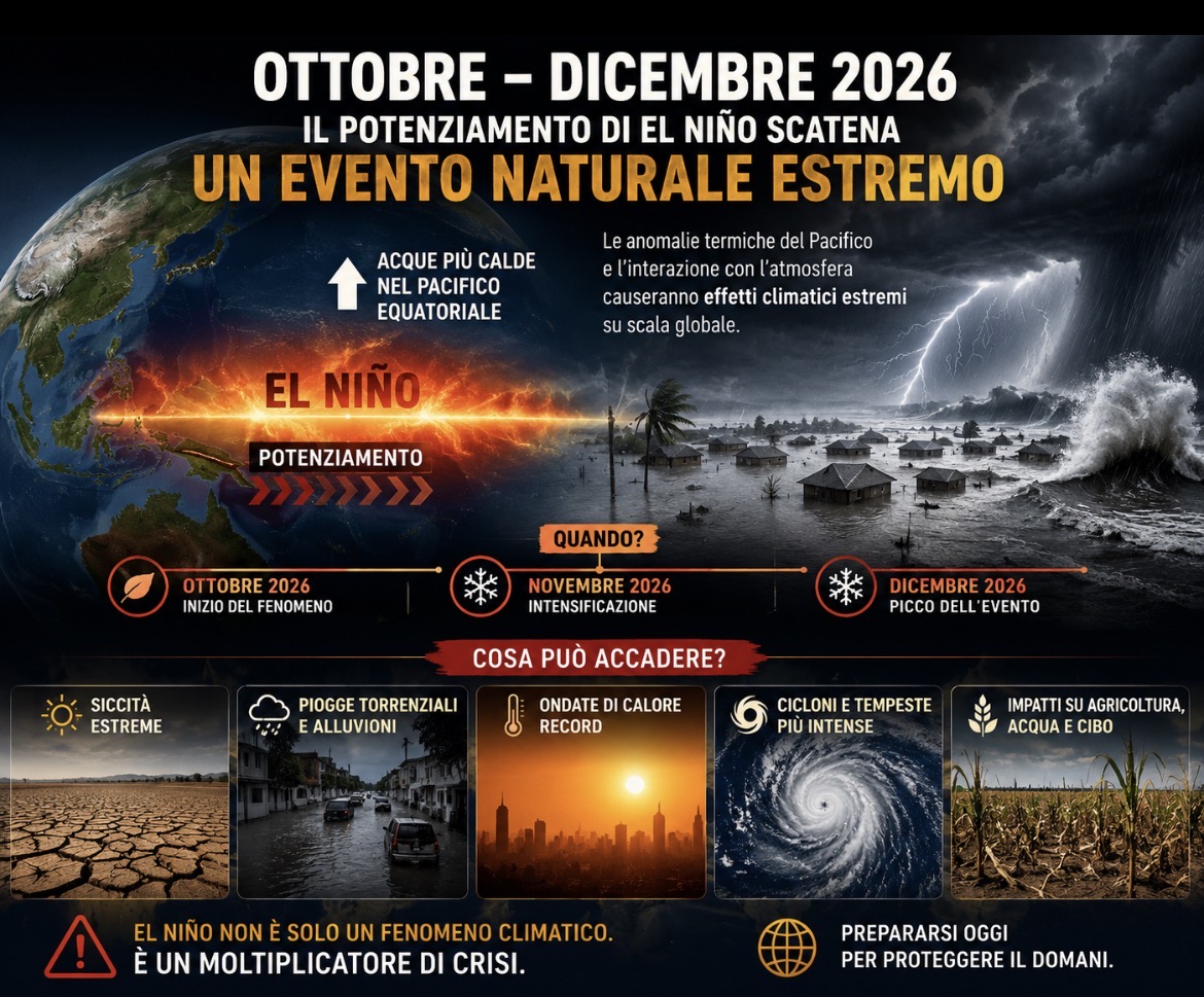 EL NINO: EVENTO CLIMATICO STORICO PREVISTO IN AUTUNNO