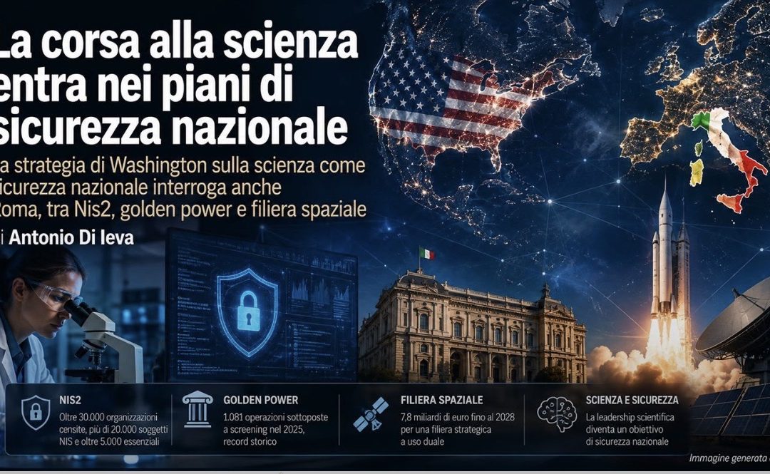 LA CORSA ALLA SCIENZA ENTRA NEI PIANI DI SICUREZZA NAZIONALE