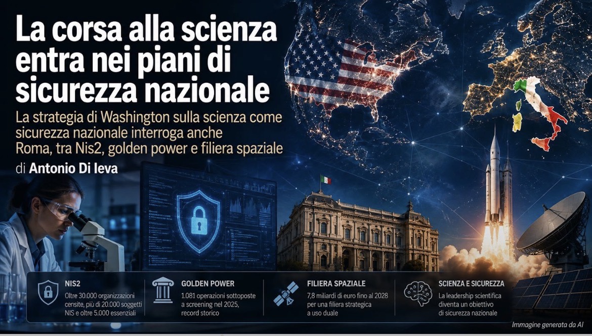 LA CORSA ALLA SCIENZA ENTRA NEI PIANI DI SICUREZZA NAZIONALE