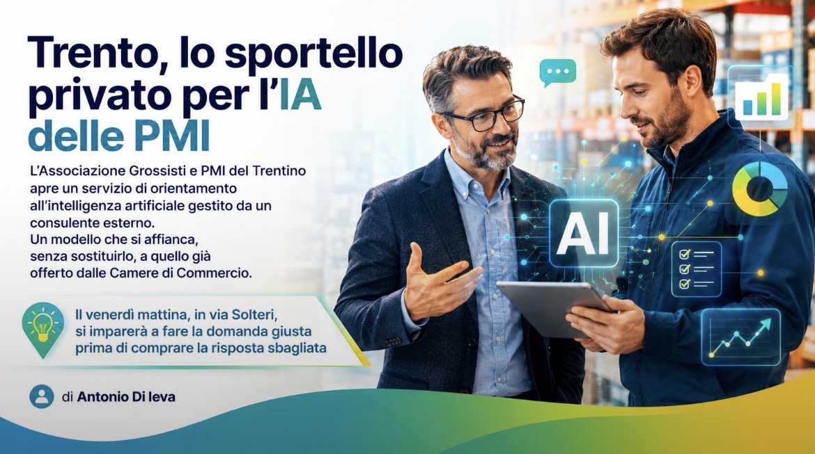 ATTIVO LO SPORTELLO PRIVATO DELLA AI PER LE PMI